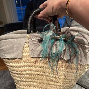 NEW Roberta Gandolfi straw bag. Made in Italy. Purchased at Bergdorf Goodman nyc